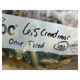 6.5 Creedmoor brass; fired once; 100 ct.