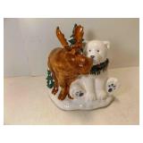 Vintage Bico China Polor Bear & Moose Ceramic