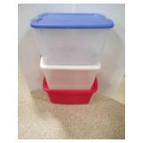 3 Storage Tubs w/Lids - USED - 66 Quart & 20