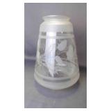 Vintage Etched Satin/Frosted Glass Lamp Shade