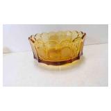 Vintage Fostoria Coin Glass Amber Round Serving