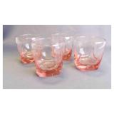 4 Vintage Old Fashioned "Imperial Plum" Glasses