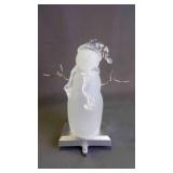 Vintage Seasonal Snowman Lighted & Frosted