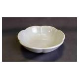 Vintage White Ceramic Scalloped Edge Dish/Bowl