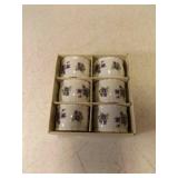 6 Geo Zoltan Lefton Violets Porcelain Napkin
