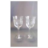 2 Vintage Delicate "Anticipation" Beverage Glasses