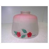 Vintage Frosted Glass Lamp Shade Shaded Pink Top