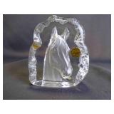 France Genuine Lead Crystal Horse Head