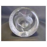 Sweden Lead Crystal Mats Jonasson Racoon Face