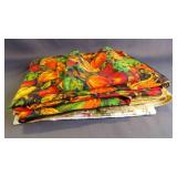 3 Vintage Holiday Autumn Table Cloths & Runner