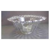Vintage Crocheted Crystal Large Punch Or Fruit