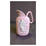 Vintage Charming Wedgwood Pink Jasperware Pitcher