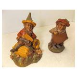 Tom Clark Gnome Figurine Named Button & Tom Clark