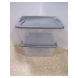 2 64 Quart Storage Tubs w/Locking Lids - USED