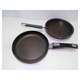 2 10" Pampered Chef Heavy Duty Cooking Skillets