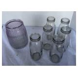 Honeycomb Vase Lavender Mid-Century