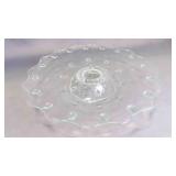 Vintage Indiana Glass Teardrop Footed Cake Plate