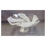 Vintage "Mikasa" Swing Frost Crystal Swirl Bowl