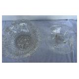 2 Clear glass dishes/bowls