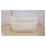 2 64 QT Plastic Storage/Totes - NO LIDS - USED