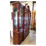 1994 Thomasville Wood Hutch Glass China Cabinet
