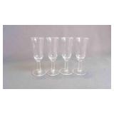 4 Vintage Libbey Glass Mr. Pro Clear Stemmed