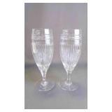 2 Vintage "Hanover" Pattern Iced Tea Stem Glasses