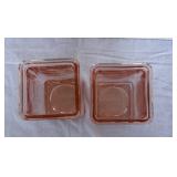 vintage Pair of pink Vases