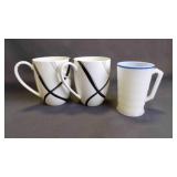 3 Mix-Matched Vintage Coffee/Tea Mugs w/ Handles