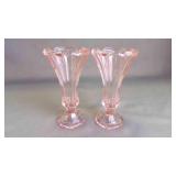 Vintage Fostoria Pressed Glass Trumpet Flower Vase