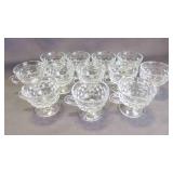 Set of Whitehall Clear Footed Punch Cups w/Handles