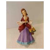 Vintage Goebel Lady With A Flower Basket Porcelain