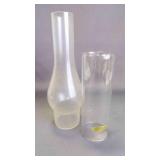 "Two Styles" of Kerosene Lantern Glass Chimneys