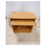 Compact Wood Computer Desk Pull-Out Keyboard