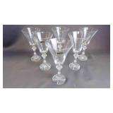 6 Vintage Beautiful Clear "Misaka" Crystal Glasses