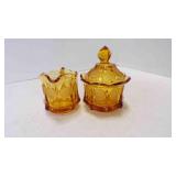 Vintage Fostoria Coin Glass Amber Creamer Pitcher