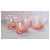 4 Vintage Old Fashioned "Imperial Plum" Glasses