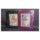 2 Vintage Framed "Bergsma" Prints for Dad & Mom