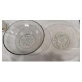 Vintage Jeanette Crystal Bowl & Platter