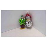 2 Vintage Mercury Style Metal Christmas