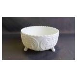 Vintage "Atterbury" Embossed Scrolls Footed Bowl