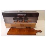 Thomasville Set Of 3 Bowls With Acacie Wood Tray