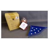 Vintage Items 1 Blue Star Dish & 1 Votive Cup