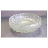 Vintage Fenton Glass Co. "Water Lily" Frosted Bowl
