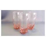 3 Vintage Imperial Drape "Plum" Highball Glasses