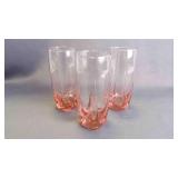 3 Vintage Imperial Drape "Plum" Highball Glasses