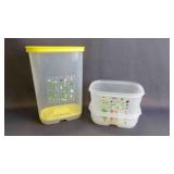 3 Plastic Storage Containers Made by Tupperware