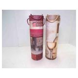 2 Decorative Cardboard Wine Bottle Gift Boxes