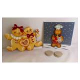 Wood & Ceramic Gingerbread Holiday Wall Decos