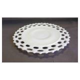 Vintage White Milk Glass "Doric" Pattern Platter